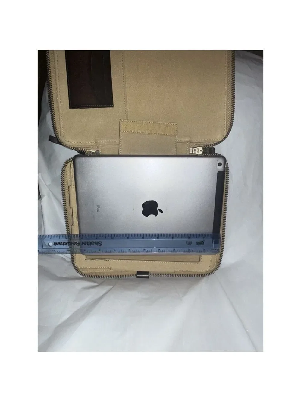 ABERCROMBIE & FITCH TABLET CASE IPAD ZIP CASE leather and canvas